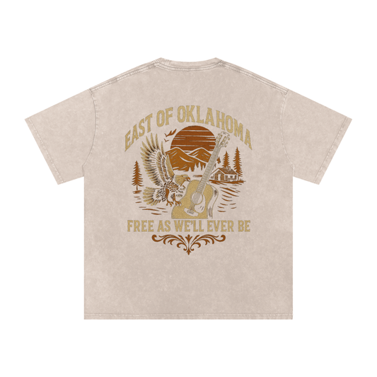 'Free' Acid Wash Tee | East of Oklahoma